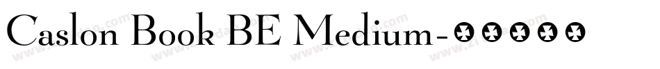 Caslon Book BE Medium字体转换